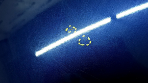 Honda CRV 17-22 blue rear bumper, bare left, cracks, scratches