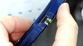 Honda CRV 17-22 blue rear bumper, bare right, cracks in mounts, scratch