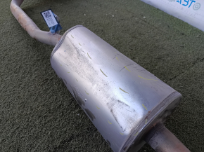 The exhaust pipe with the rear barrel of a Honda CRV 20-22 hybrid is dented.