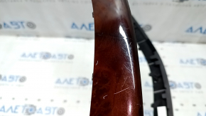 Audi A4 B8 13-16 Restored Center Console Trim, Dark Brown Walnut Root Finish, Scratches