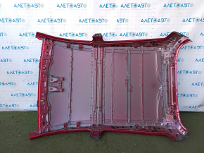 Metal roof of a Toyota Prius 50 Prime 17-22 without a sunroof, sawed off, red