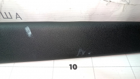 Left center console trim for Tesla Model Y 20-25, black leather, ready to clean
