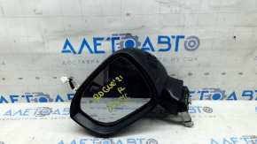 Left side mirror assembly for Nissan Rogue 21-23 BSM, US built, 7-pin, with turn signal, heated, black