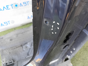 Front right quarter panel of Audi A4 B8 08-16, black, on the body, dented
