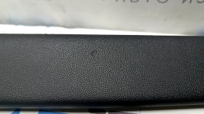 Left center console trim for Tesla Model Y 20-25, black leather, dents