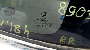 Rear right window, blind glass, Honda CRV 17-22 tinted