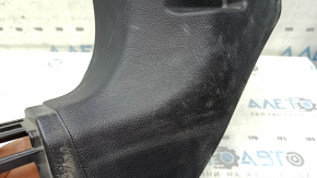 Lower left front pillar trim for Nissan Rogue 21-25, black, US built, worn, scratches