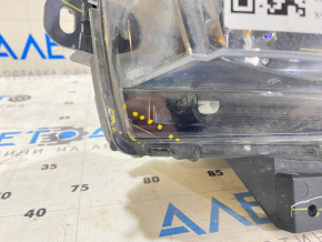 Tesla Model 3 18 right fog light with turn signal and corrector, sand, crack