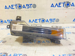 Tesla Model 3 18 right fog light with turn signal and corrector, sand, crack