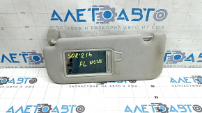 Left visor for Kia Sorento 21-24 HEV, PHEV, gray, for panoramic view, without hook, for cleaning