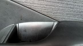 Front right door panel for Nissan Rogue 23-24 US built, black with black leather insert, leather armrest, brown top, with handle and trim, scratches