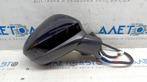 Right side mirror assembly for Nissan Ariya 23-25, 9 pins, black, heated, BSM, scratches