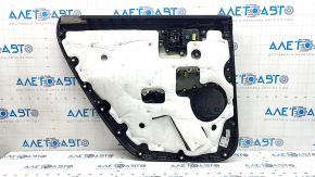 Door trim panel, rear right, Kia Sorento 21-25 HEV, PHEV, black with gray, without curtain, with armrest, gray leather, with graphite insert, with handle, needs cleaning, scratches