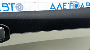 Door trim panel, rear right, Kia Sorento 21-25 HEV, PHEV, black with gray, without curtain, with armrest, gray leather, with graphite insert, with handle, needs cleaning, scratches