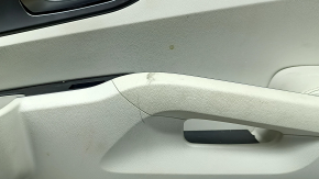 Door trim panel, rear right, Kia Sorento 21-25 HEV, PHEV, black with gray, without curtain, with armrest, gray leather, with graphite insert, with handle, needs cleaning, scratches