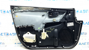 Front right door panel for Toyota Camry v55 15-17, black, black leather armrest, black leather insert, with handle, tear