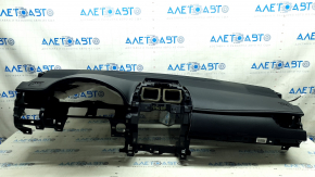 Front dashboard without airbag for Toyota Camry v55 15-17 USA, black, white stitching