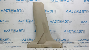 Lower left center pillar trim for Nissan Rogue 14-20, beige, with plug, scratches