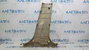 Lower left center pillar trim for Nissan Rogue 14-20, beige, with plug, scratches