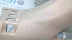 Nissan Rogue 14-20 lower left center pillar trim, beige, with plug, scratched