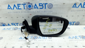 Right side mirror assembly for Nissan Rogue 17-20, 15 pins, blue, heated, turn signal, camera