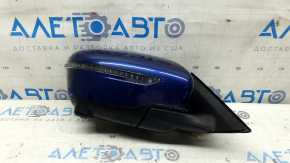 Right side mirror assembly for Nissan Rogue 17-20, 15 pins, blue, heated, turn signal, camera