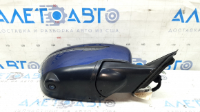 Right side mirror assembly for Nissan Rogue 17-20, 15 pins, blue, heated, turn signal, camera