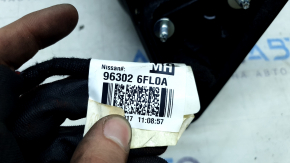 Left side mirror assembly for Nissan Rogue 17-20, 15 pins, blue, heated, turn signal, camera, glued