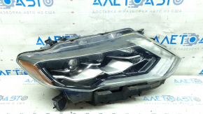 Nissan Rogue 17-LED front right headlight, broken guide, sand