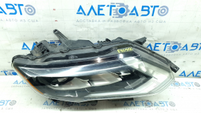 Nissan Rogue 17-LED front right headlight, broken guide, sand