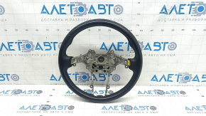Kia Sorento 21-25 black leather steering wheel, for camera and radar, without pads, paddles and buttons, scratches, worn