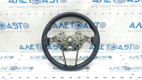 Kia Sorento 21-25 black leather steering wheel, for camera and radar, without pads, paddles and buttons, scratches, worn