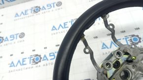 Kia Sorento 21-25 black leather steering wheel, for camera and radar, without pads, paddles and buttons, scratches, worn
