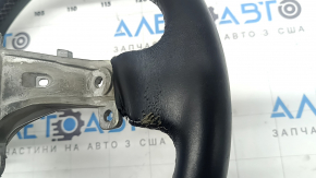 Kia Sorento 21-25 black leather steering wheel, for camera and radar, without pads, paddles and buttons, scratches, worn