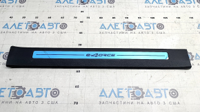 Front left door sill plate for Nissan Ariya 23-25 with E-4ORCE chrome insert, scratched