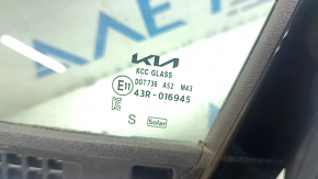 Upper front left door molding for Kia Sorento 21-23 HEV, PHEV chrome, with seal and glass