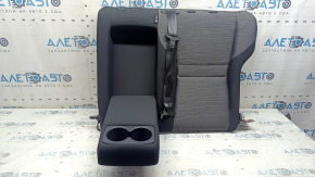 Left rear seat backrest, 2nd row, Nissan Rogue 21-25, black and gray fabric, US built, with black belt, with armrest