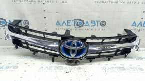 Toyota Camry V55 15-17 USA Hybrid radiator grill with emblem, broken mount, missing fragment, sand