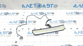 Infiniti QX50 19-22 chrome rear door sill plate with backlight, scratches