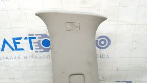 Left upper center pillar trim for Nissan Rogue 14-20, gray, needs cleaning, damaged fasteners