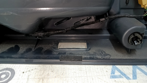 Door trim panel, front right, Audi A5 F5 18-19, 5D gray leather, insert and armrest, light gray leather, Bang & Olufsen, no backlight, with handle, tear