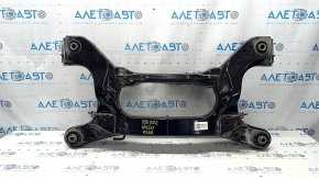 The rear subframe of an Infiniti QX50 19-25 FWD has a dented camber bolt.