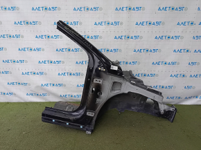 Front right quarter Hyundai Ioniq 17-22 HEV, PHEV on the body, black