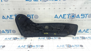 Infiniti QX50 19-25 driver's seat control cover is black, with cracks in the fasteners.