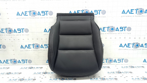 Infiniti QX50 19-20 passenger seat cushion trim, black leather, wrinkled