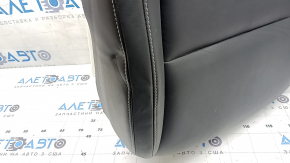 Infiniti QX50 19-20 passenger seat cushion trim, black leather, wrinkled