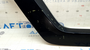 Upper front bumper molding for Nissan Rogue 17-20, gloss black, sand