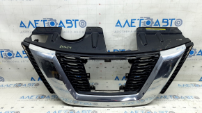 Nissan Rogue 17-18 radiator grille for camera, radar, square emblem, no emblem, sand, swollen chrome