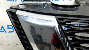 Nissan Rogue 17-18 radiator grille for camera, radar, square emblem, no emblem, sand, swollen chrome