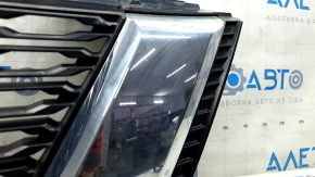 Nissan Rogue 17-18 radiator grille for camera, radar, square emblem, no emblem, sand, swollen chrome